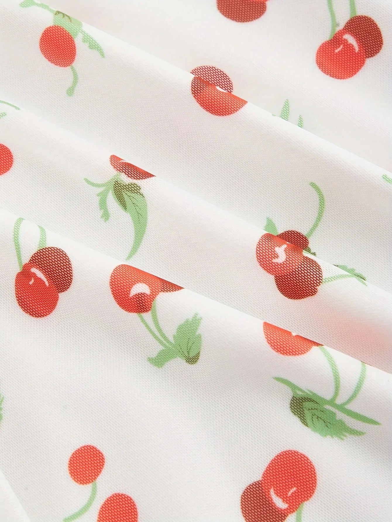 Cherry Print Strapless A-Line Dress – Summer 2025