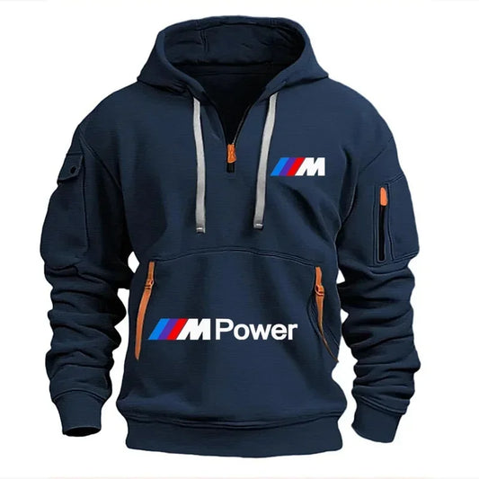 2025 BMW Men’s Printed Hooded Hoodie – Casual Sportswear