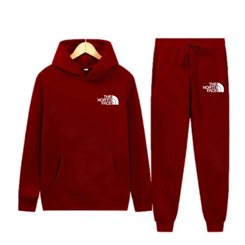 2025 Autumn Unisex Printed Casual Tracksuit – Hoodie & Joggers