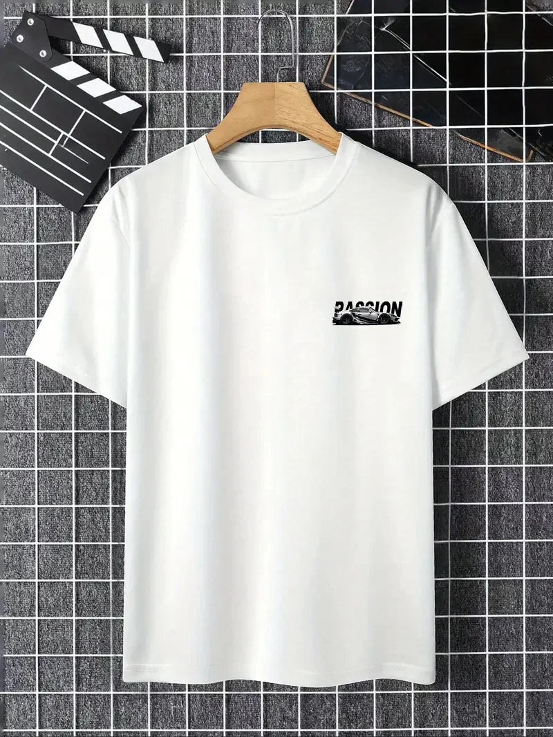 Men’s cotton graphic tee with a relaxed summer fit