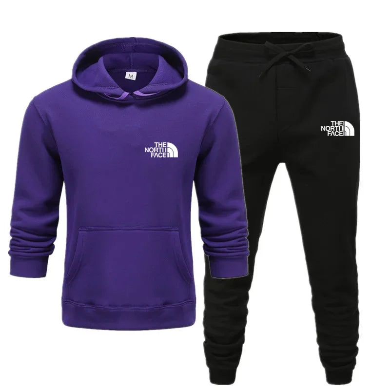 2025 Autumn Unisex Printed Casual Tracksuit – Hoodie & Joggers