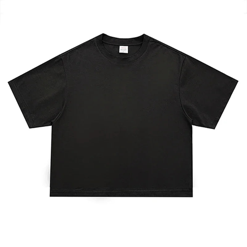 Basic Oversized Boxy Crew Neck T-shirt Mens Half Sleeve Summer Loose Sports Clothing