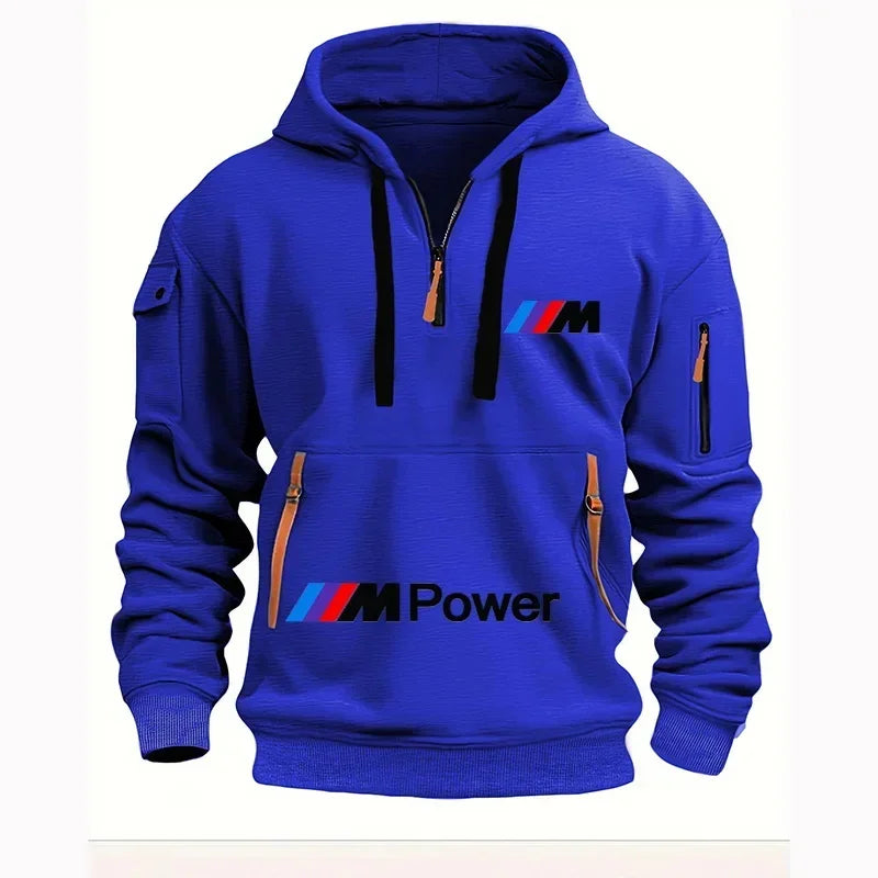 2025 BMW Men’s Printed Hooded Hoodie – Casual Sportswear