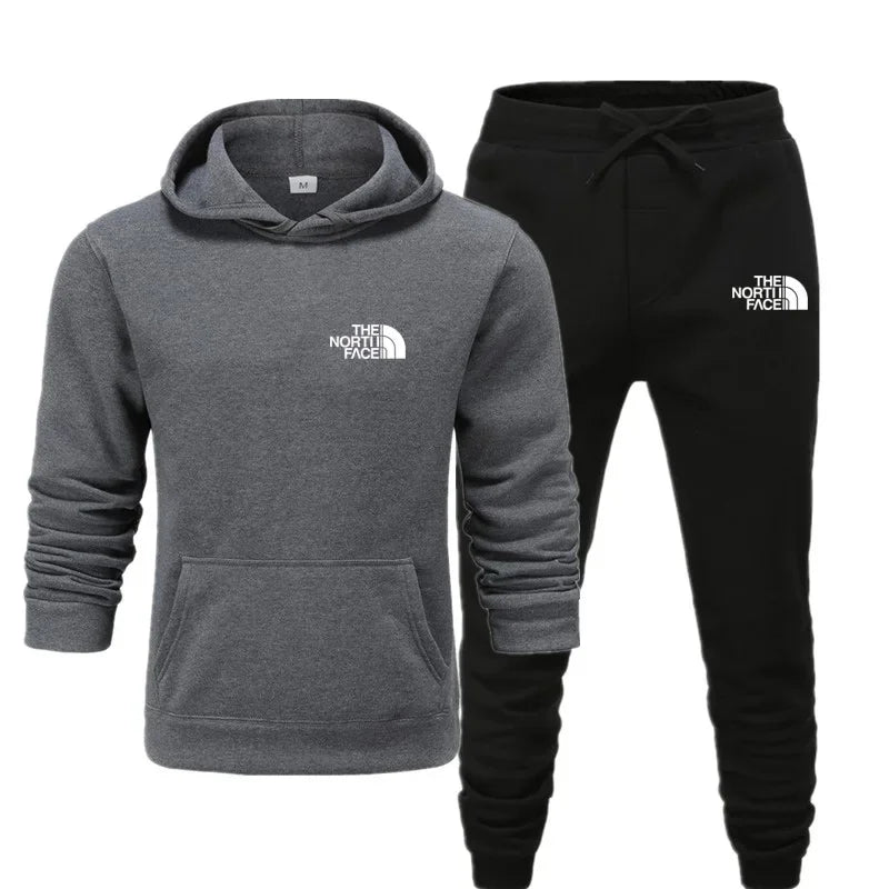 2025 Autumn Unisex Printed Casual Tracksuit – Hoodie & Joggers