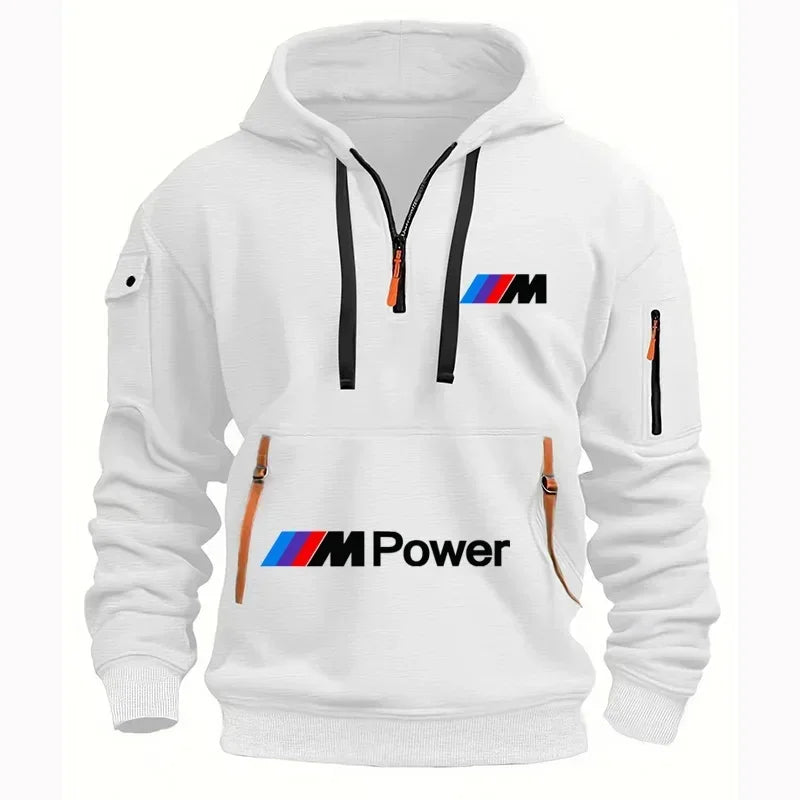 2025 BMW Men’s Printed Hooded Hoodie – Casual Sportswear