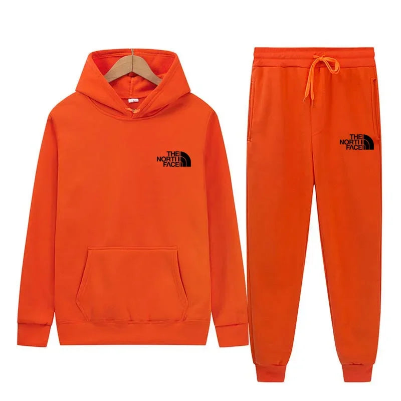 2025 Autumn Unisex Printed Casual Tracksuit – Hoodie & Joggers