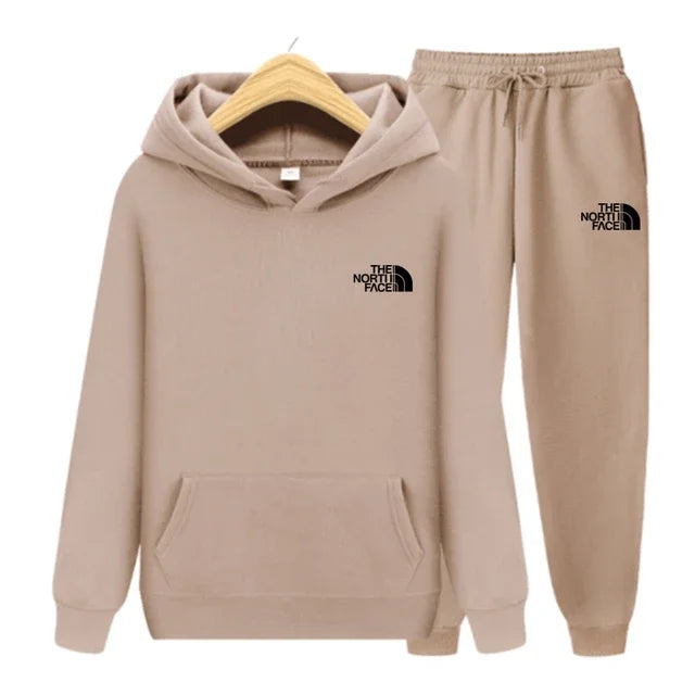 2025 Autumn Unisex Printed Casual Tracksuit – Hoodie & Joggers