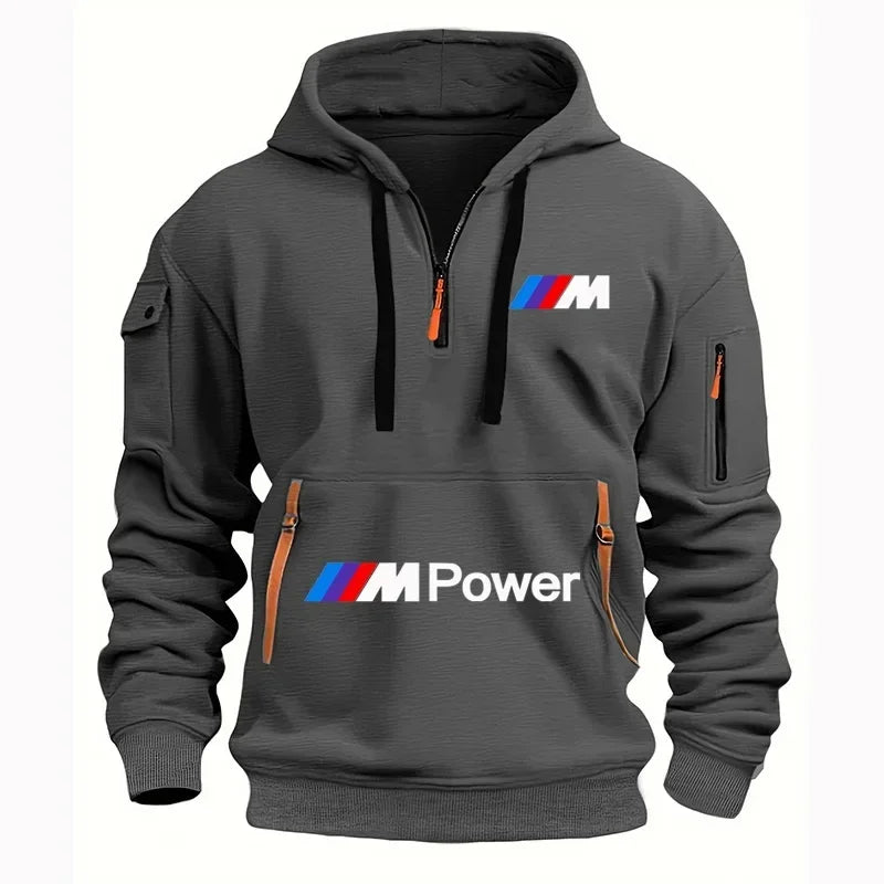 2025 BMW Men’s Printed Hooded Hoodie – Casual Sportswear