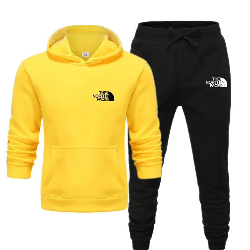 2025 Autumn Unisex Printed Casual Tracksuit – Hoodie & Joggers