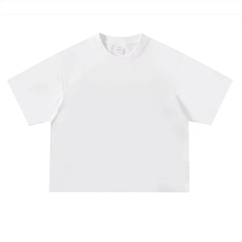 Basic Oversized Boxy Crew Neck T-shirt Mens Half Sleeve Summer Loose Sports Clothing