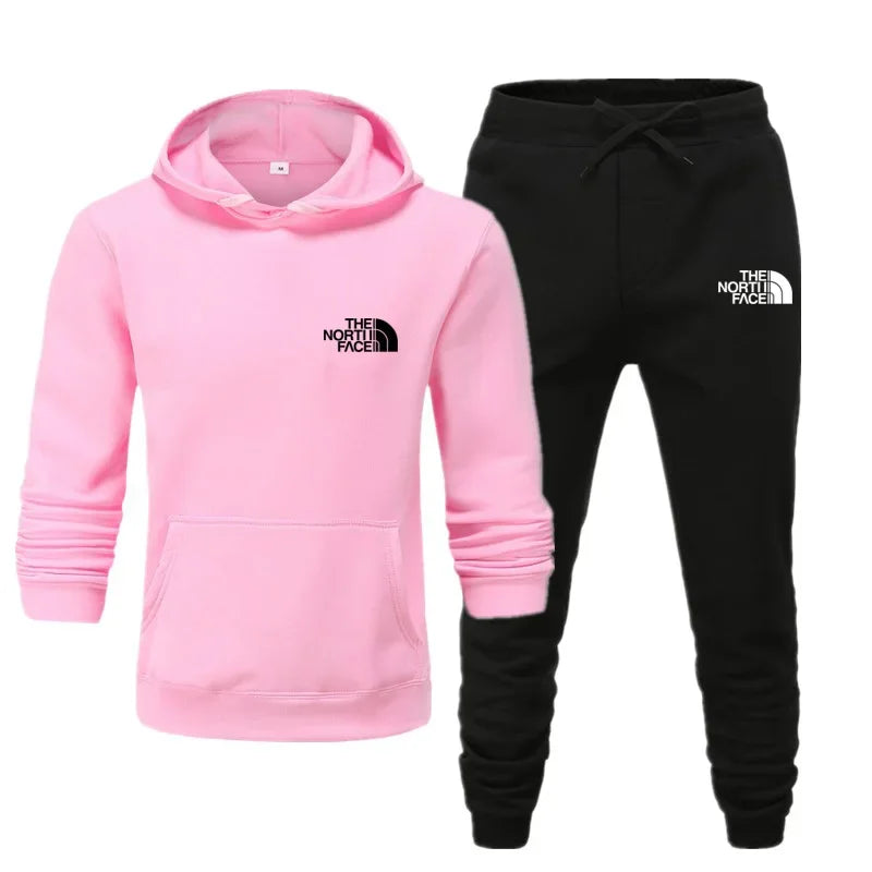 2025 Autumn Unisex Printed Casual Tracksuit – Hoodie & Joggers