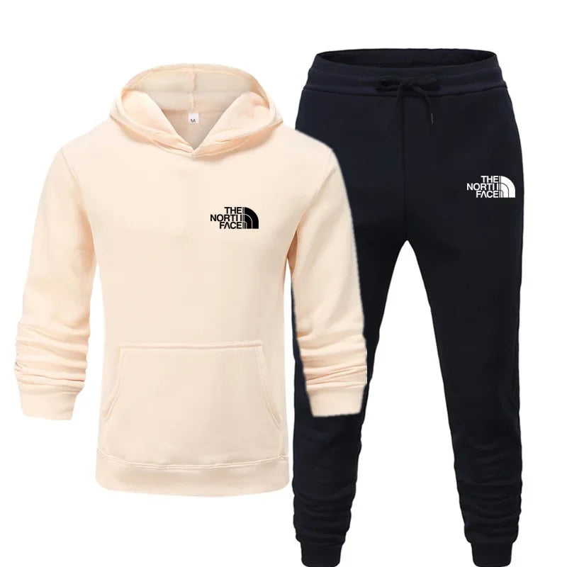 2025 Autumn Unisex Printed Casual Tracksuit – Hoodie & Joggers