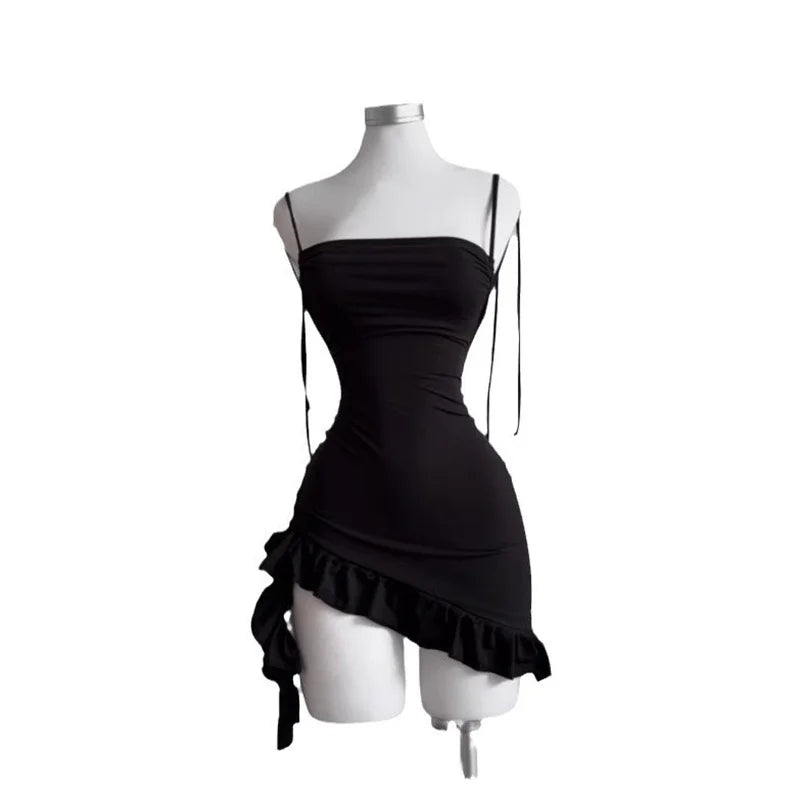 Women’s Sleeveless Backless Ruffle Mini Dress – Summer 2025