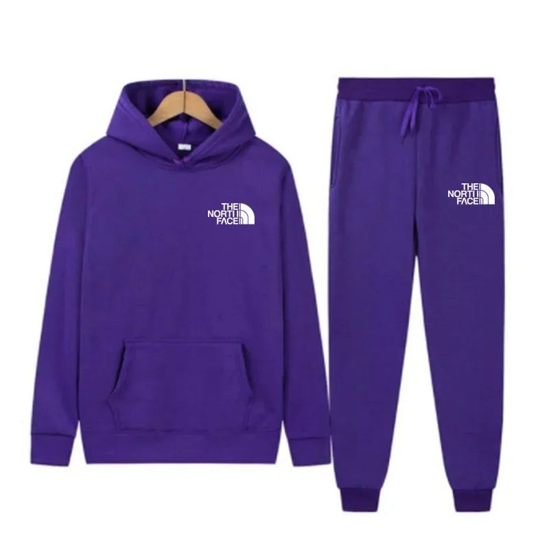 2025 Autumn Unisex Printed Casual Tracksuit – Hoodie & Joggers