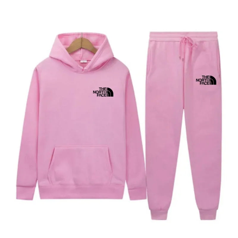 2025 Autumn Unisex Printed Casual Tracksuit – Hoodie & Joggers