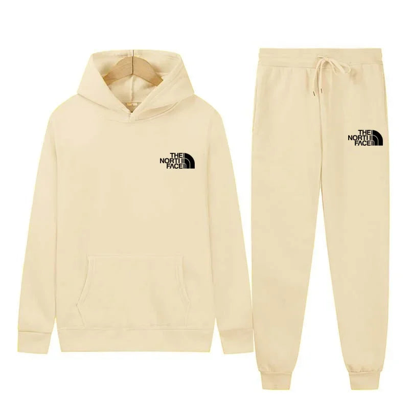 2025 Autumn Unisex Printed Casual Tracksuit – Hoodie & Joggers