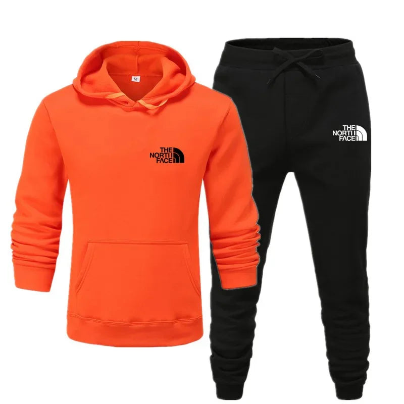 2025 Autumn Unisex Printed Casual Tracksuit – Hoodie & Joggers