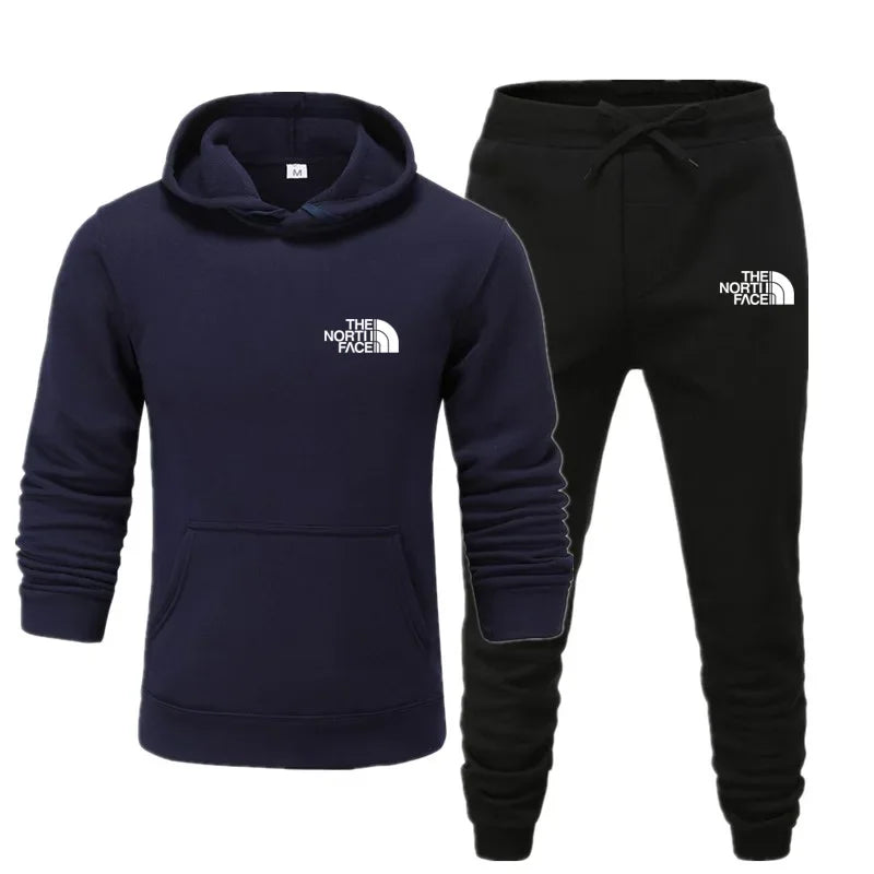 2025 Autumn Unisex Printed Casual Tracksuit – Hoodie & Joggers