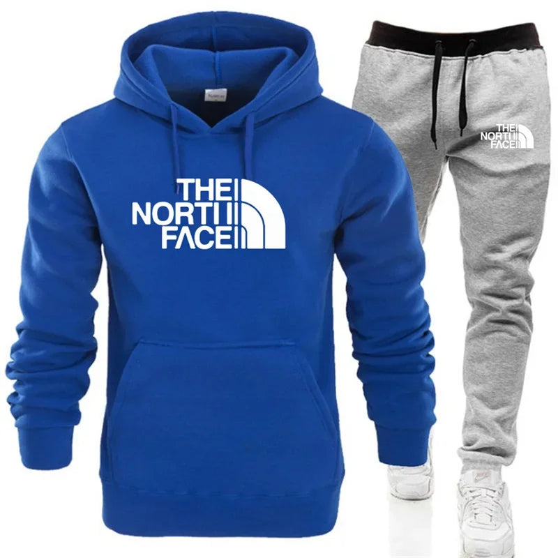 2025 Autumn/Winter Unisex Printed Hooded Tracksuit – Casual & Sport