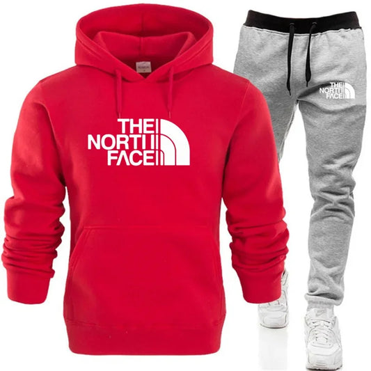 2025 Autumn/Winter Unisex Printed Hooded Tracksuit – Casual & Sport