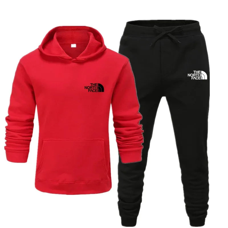 2025 Autumn Unisex Printed Casual Tracksuit – Hoodie & Joggers