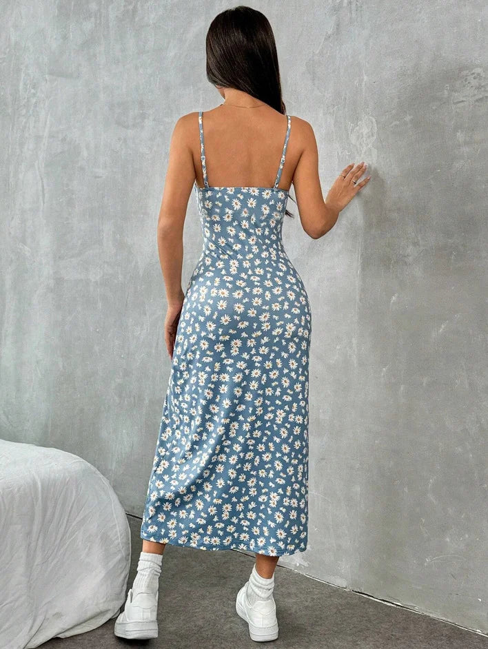 Fall 2025 Strapless High-Slit Wrap Maxi Dress