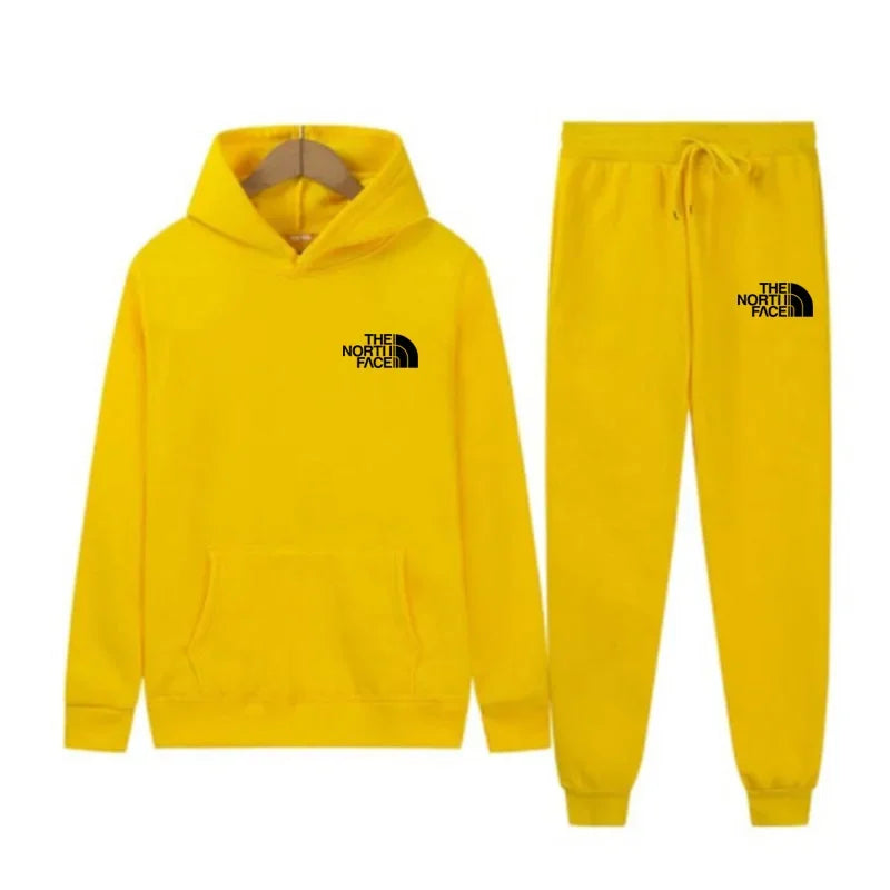 2025 Autumn Unisex Printed Casual Tracksuit – Hoodie & Joggers