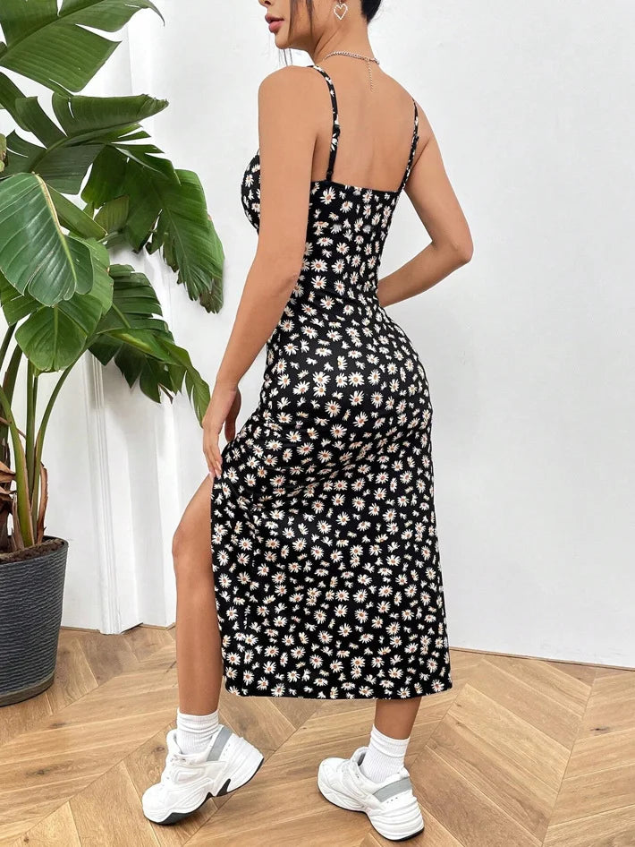 Fall 2025 Strapless High-Slit Wrap Maxi Dress