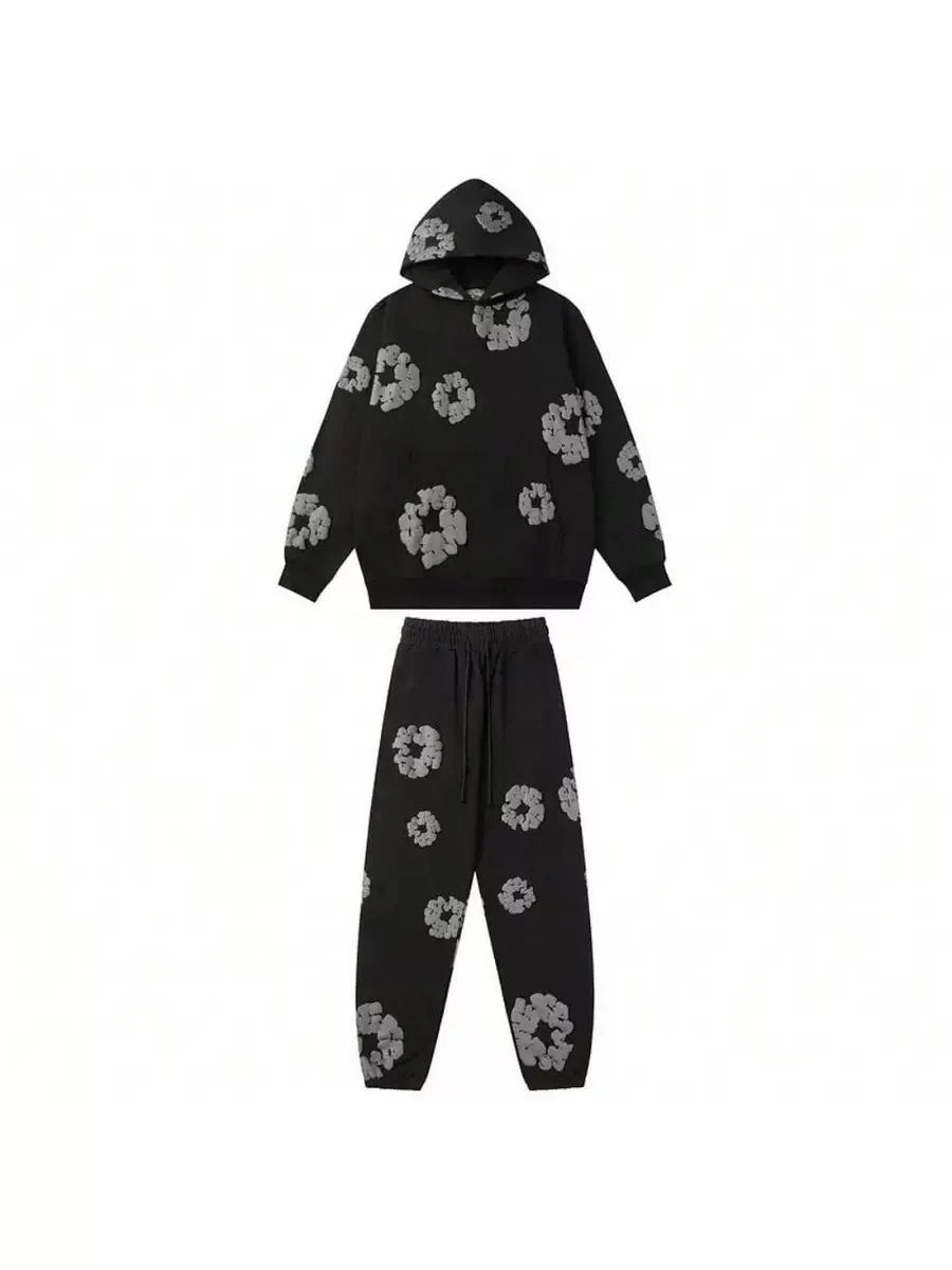 DENIM TEARS Men’s Cotton Printed Hoodie – Trendy Sportswear