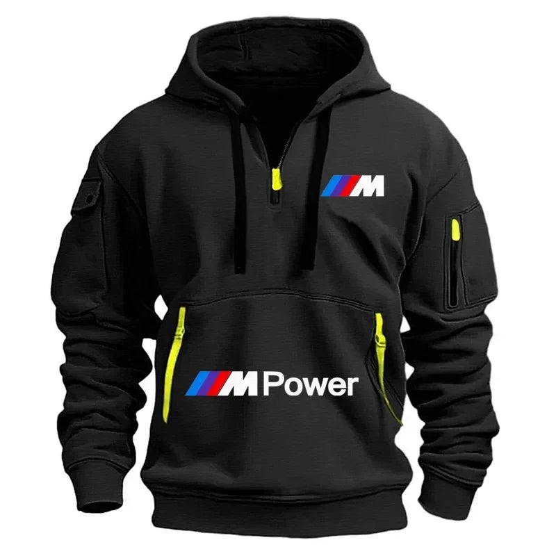 2025 BMW Men’s Printed Hooded Hoodie – Casual Sportswear