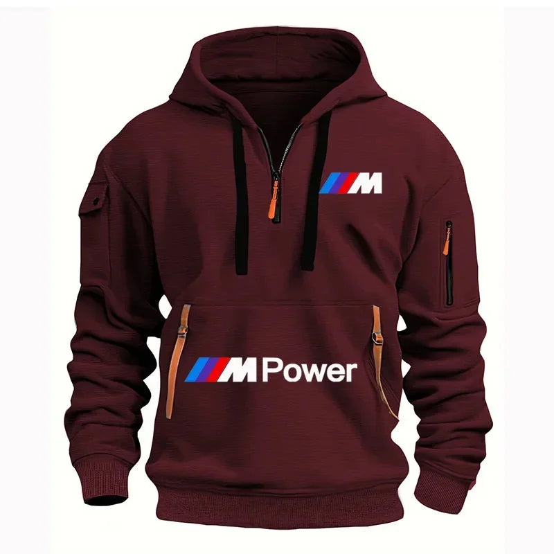 2025 BMW Men’s Printed Hooded Hoodie – Casual Sportswear