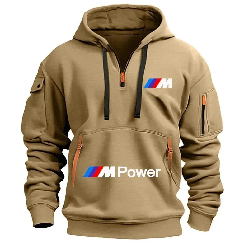 2025 BMW Men’s Printed Hooded Hoodie – Casual Sportswear