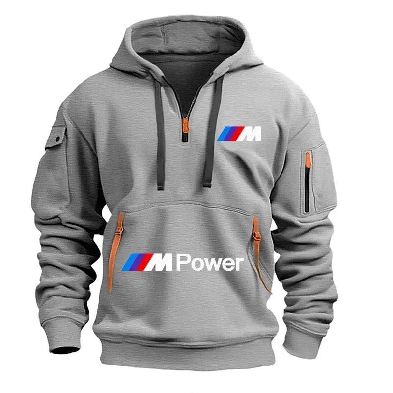 2025 BMW Men’s Printed Hooded Hoodie – Casual Sportswear